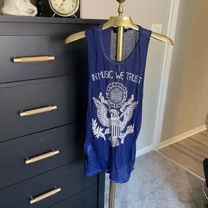 Music we trust tank top